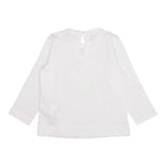 Monnalisa Shirt Girocollo Tinta Unita con Stampa per Neonata 39D612 BIANCO MONNALISA 