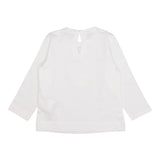 Monnalisa Shirt Girocollo Tinta Unita con Stampa per Neonata 39D612 BIANCO MONNALISA 