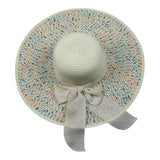 Fun & Fun Cappello In Paglia Tinta Unita con Fiocco per Bambina FNJAC12218 PANNA FUN & FUN 