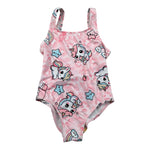 Mousse Costume Intero Tinta Unita con Stampa per Bambina COSTUNI ROSA MOUSSE 