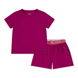 Ralph Lauren Completo 2 Pezzi T-Shirt-Shorts per Bambina 4P0281 FUXIA RALPH LAUREN 