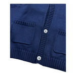 LITTLE BEAR cardigan tinta unita con bottoni in contrasto Blu per Bambino 7242 BLU LITTLE BEAR 