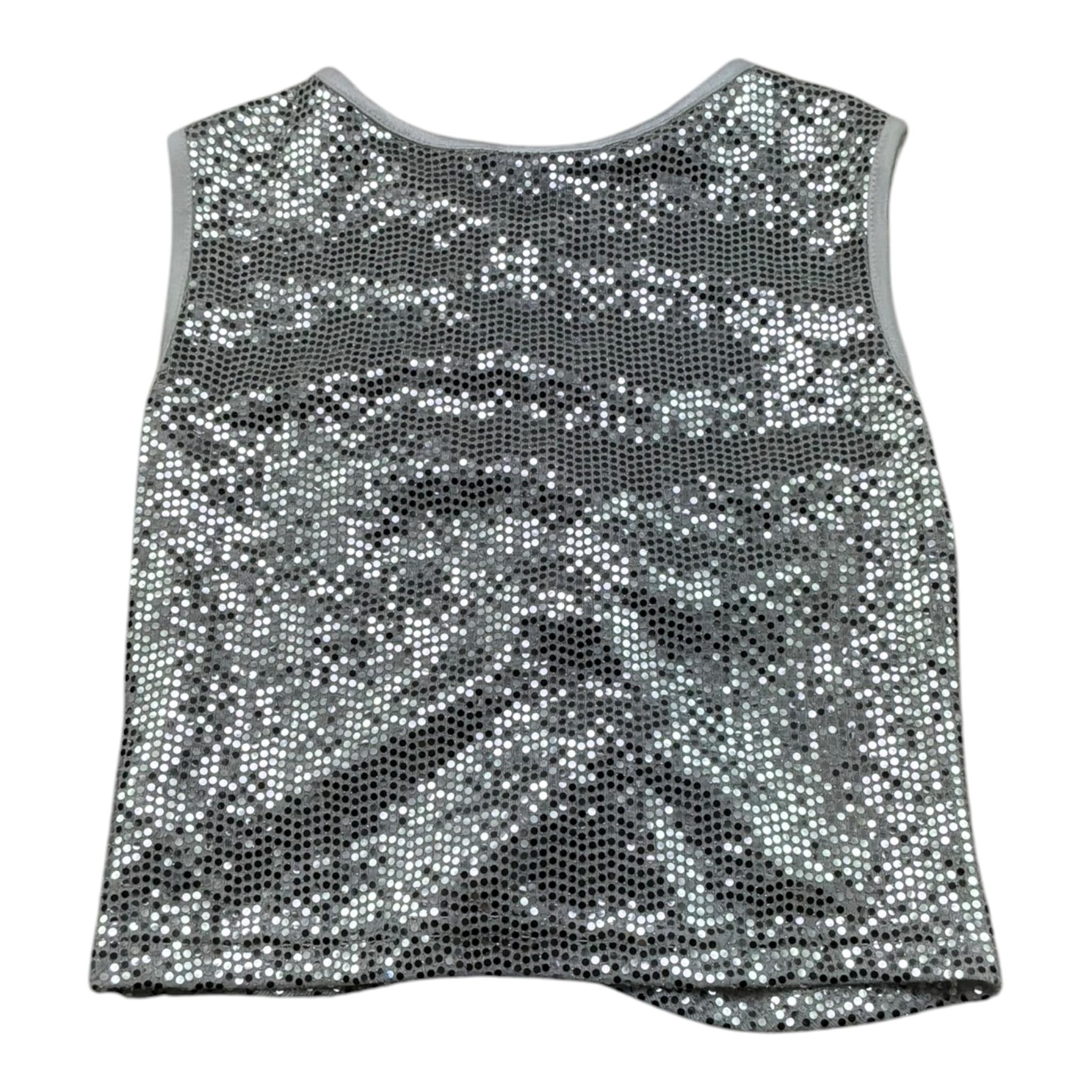 Marc Ellis Top Giromanica Tinta Unita con Paillettes per Bambina JMJTP01185 ARGENTO MARC ELLIS 
