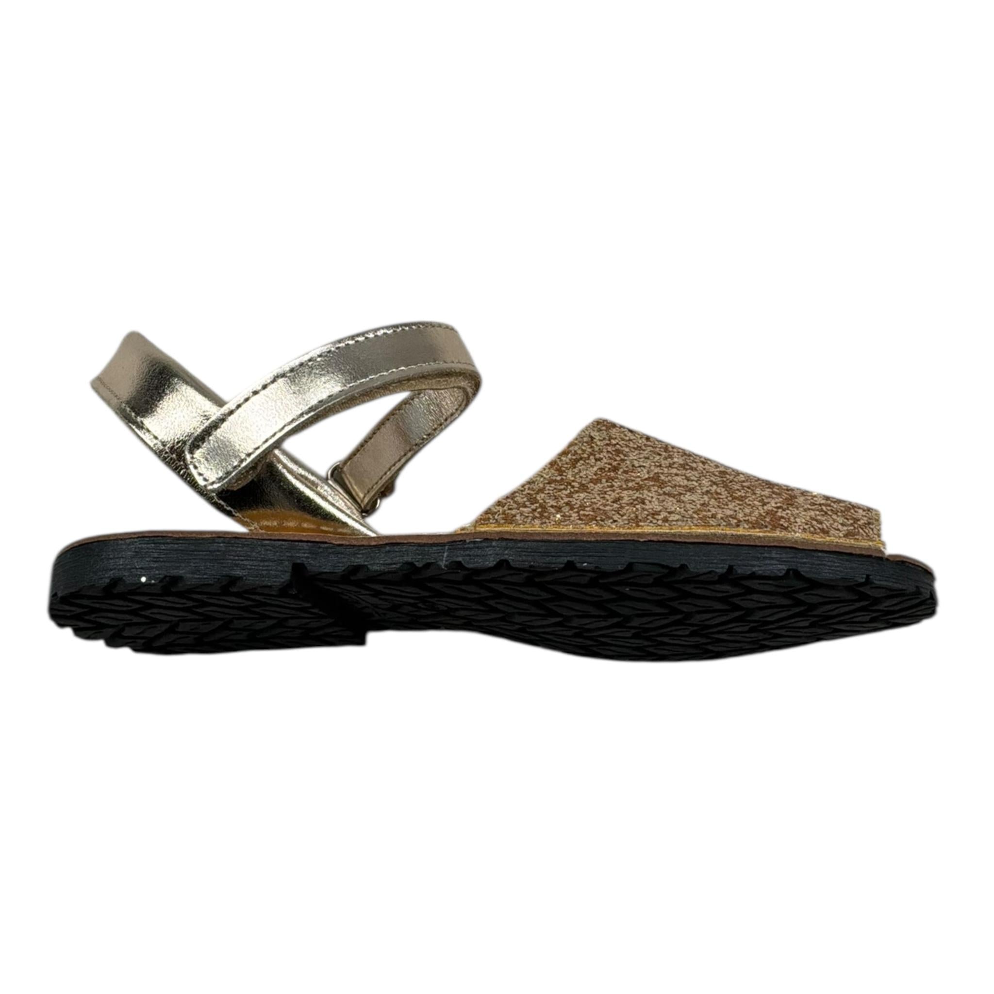 Angelitos Sandalo Tinta Unita con Fibia per Bambina ANG203 ORO ANGELITOS 