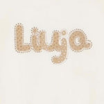 Liu Jo Shirt Tinta Unita Girocollo con Brillantini per Bambina KF4069 PANNA LIU JO 