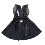Coco' Et Mama' Salopette Tinta Unita In Denim per Bambina ELETTRA BLU COCO' ET MAMA' 