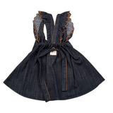 Coco' Et Mama' Salopette Tinta Unita In Denim per Bambina ELETTRA BLU COCO' ET MAMA' 