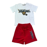 Iceberg Completo 2 Pezzi T-Shirt-Bermuda per Neonato CMICE5102B BIANCO/ROSSO ICEBERG 