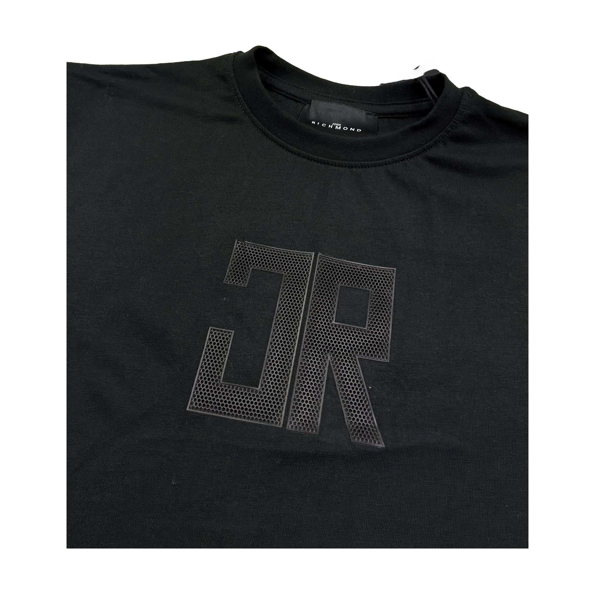 John Richmond T-Shirt Girocollo Tinta Unita con Stampa per Bambino RBP26006TS NERO JOHN RICHMOND 