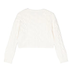 LIU JO maglia girocollo tinta unita con trecce Bianco per Bambina GF4214X BIANCO LIU JO 