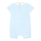 Moschino Pagliaccetto Tinta Unita con Stampa per Neonato MUT049M AZZURRO MOSCHINO 