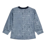 Emporio Armani Felpa Chiusa Girocoll Tinta Unita con Log per Bambino 3D4MJD BLU EMPORIO ARMANI 