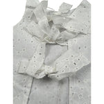 M+E' Top Giromanica Tinta Unita In Pizzo Sangallo per Bambina UE1788 BIANCO M+E' 