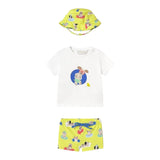 Mayoral Completo 3 Pezzi T-Shirt-Costume-Cappello per Neonato 1618 BIANCO MAYORAL 
