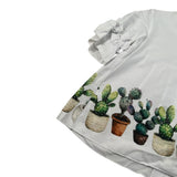 Le Coconne Camicia Mezza Manica Tinta Unita con Stampa per Bambina LCN2074 BIANCO LE COCONNE 