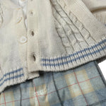 Aletta Completo 3 Pezzi Pantalone-Camicia-Cardigan per Neonato MG000421 PANNA ALETTA 