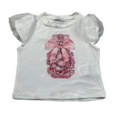 M+E' T-Shirt Girocollo tinta unita con Stampa Panna per Bambina UE1856XXX PANNA M+E' 