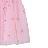 Simonetta Abito Cerimonia Tinta Unita con Paillettes per Bambina SU1B82 ROSA SIMONETTA 