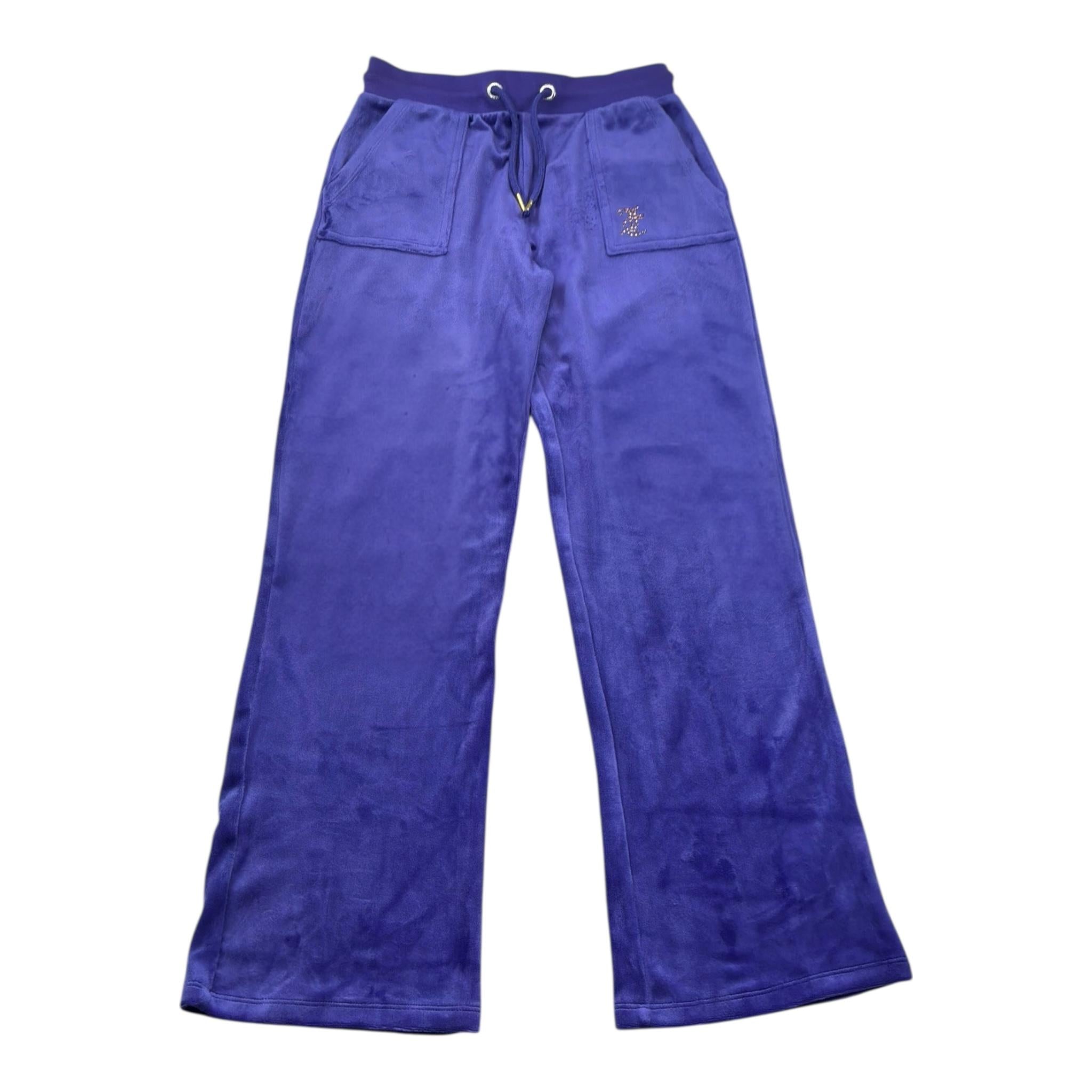 Juicy Couture Pantalone Tinta Unita In Velluto per Bambina JBX6359 VIOLA JUICY COUTURE 