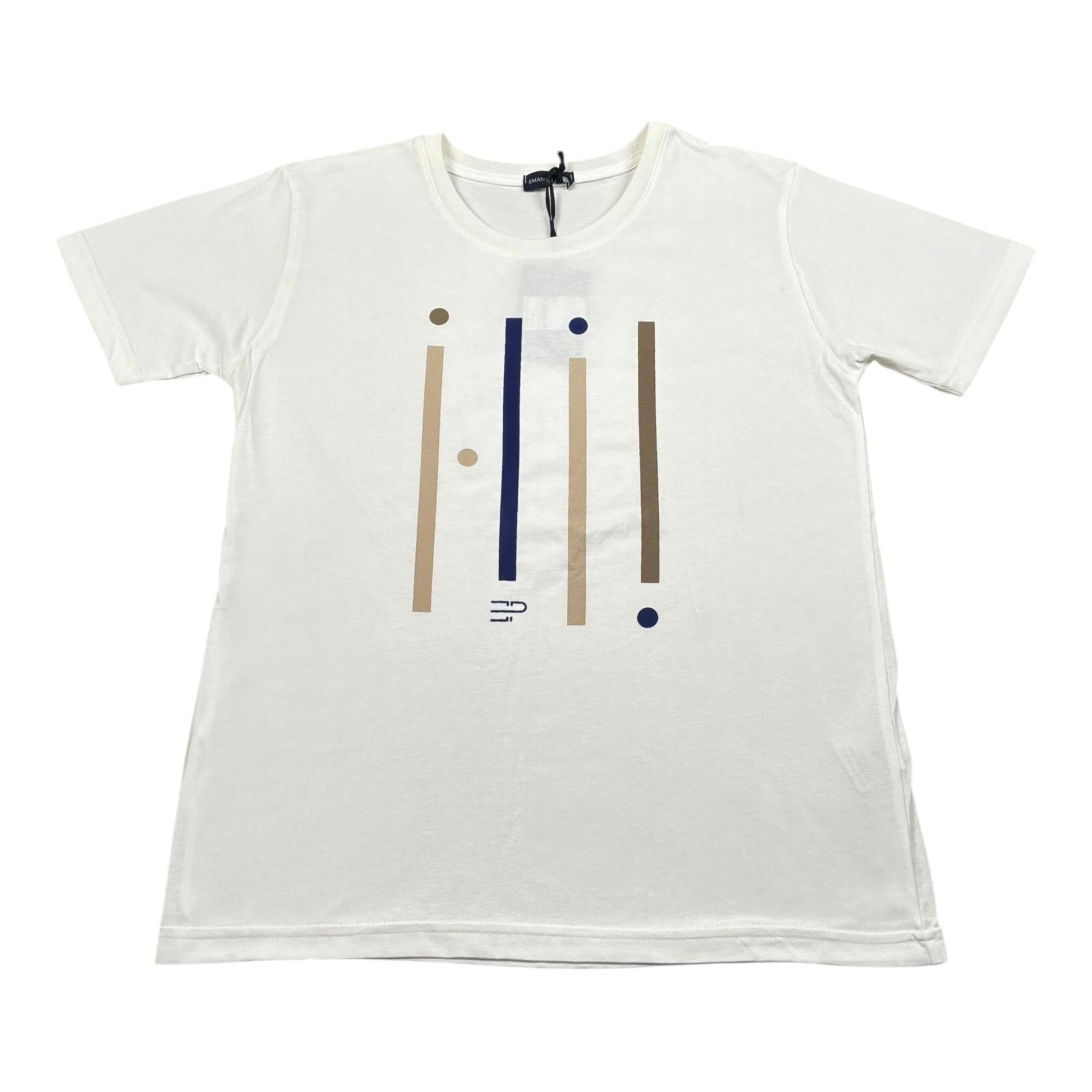 Emanuel Pris T-Shirt Girocollo Tinta Unita  per Bambino ETS3149R BIANCO EMANUEL PRIS 
