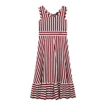 Monnalisa Abito Bicolore con Fantasia A Righe per Bambina 417909 BIANCO/ROSSO MONNALISA 