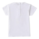 Sarabanda T-Shirt Girocollo Tinta Unita con Stampa per Neonata 0B236N BIANCO SARABANDA 