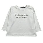 Daniele Alessandrini Shirt Girocollo Tinta Unita con Logo per Neonato 1291M00072N BIANCO DANIELE ALESSANDRINI 