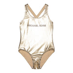 Michael Kors Costume Tinta Unita con Logo per Bambina R30427X ORO MICHAEL KORS 