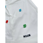 Msgm Abito Tinta Unita con Applicazioni per Bambina S5MSJGDR233 BIANCO MSGM 
