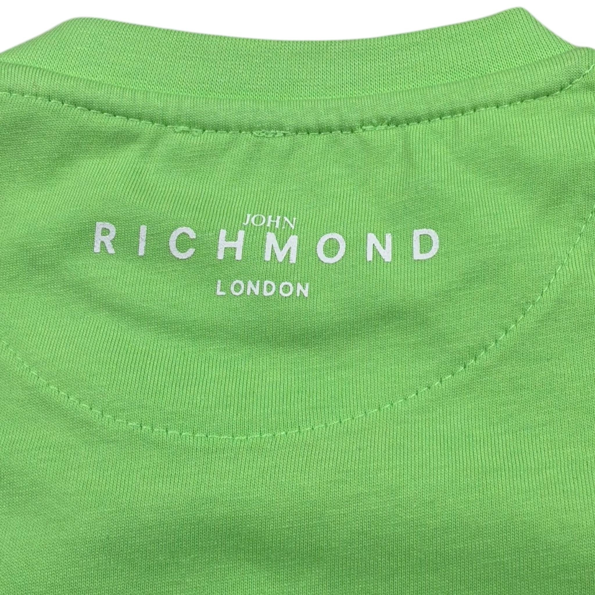 John Richmond T-Shirt Girocollo Tinta Unita con Stampa per Neonato RIP25014TSXX VERDE JOHN RICHMOND 