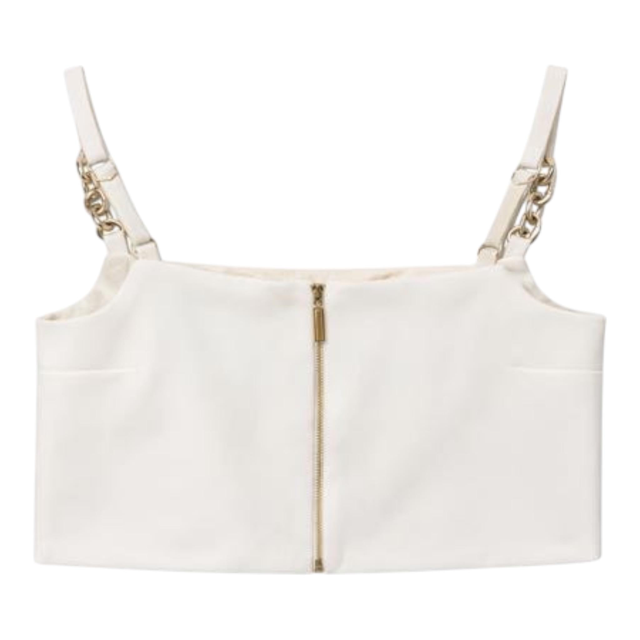 Fun & Fun Top Bretelline Tinta Unita per Bambina FCJTP16591 PANNA FUN & FUN 