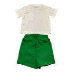 Cesare Paciotti Completo 2 Pezzi T-Shirt-Bermuda Bicolore per Neonato COMP5125B BIANCO/VERDE CESARE PACIOTTI 