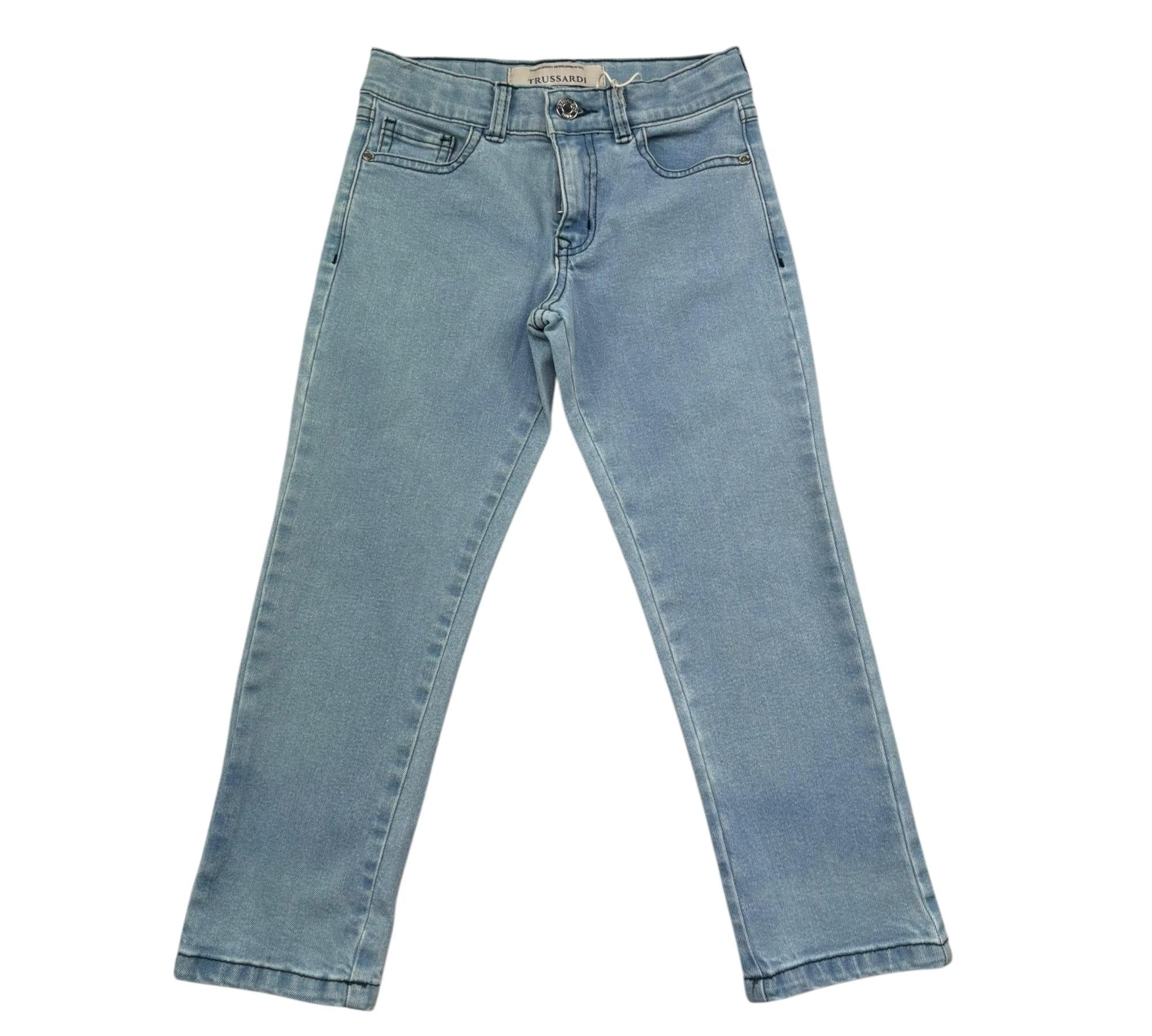 Trussardi Jeans Tinta Unita con Girovita Regolabile per Bambino TGP26018JE AZZURRO TRUSSARDI 