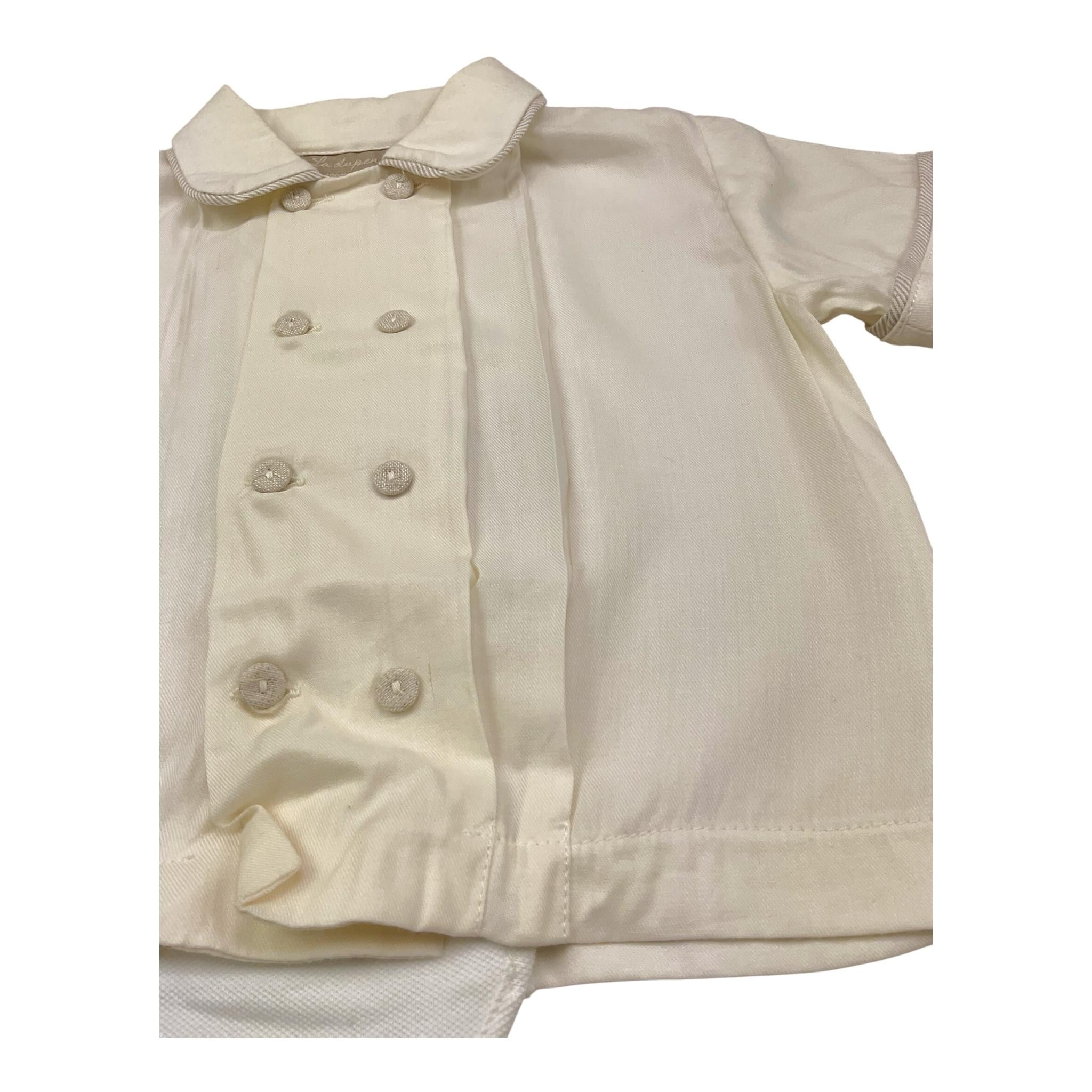 La Stupenderia Completo 2 Pezzi Camicia Modello Body-Bermuda per Neonato CCT77 PANNA LA STUPENDERIA 