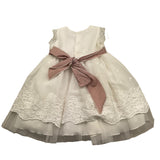 Pontoporponto Abito Giromanica Cerimoniale Tinta Unita per Neonata 6356 BIANCO PONTOPORPONTO 