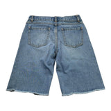 Moschino Bermuda In Denim Tinta Unita con Girovita Regolabile per Bambino HUQ02J BLU MOSCHINO 