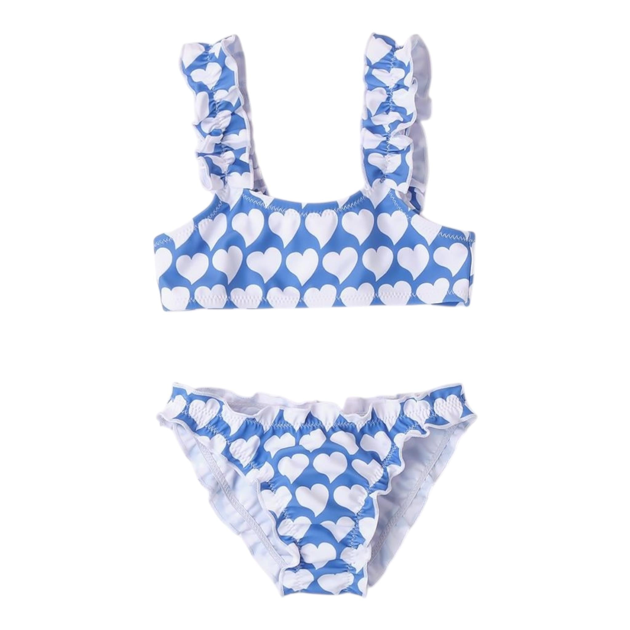 I Do Costume 2 Pezzi Slip-Fascia con Fantasia per Bambina 4B484 AZZURRO I DO 
