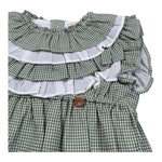 Wedoble Pagliaccetto Mezza Manica Fantasia Quadretti per Neonata V2507705R VERDE WEDOBLE 