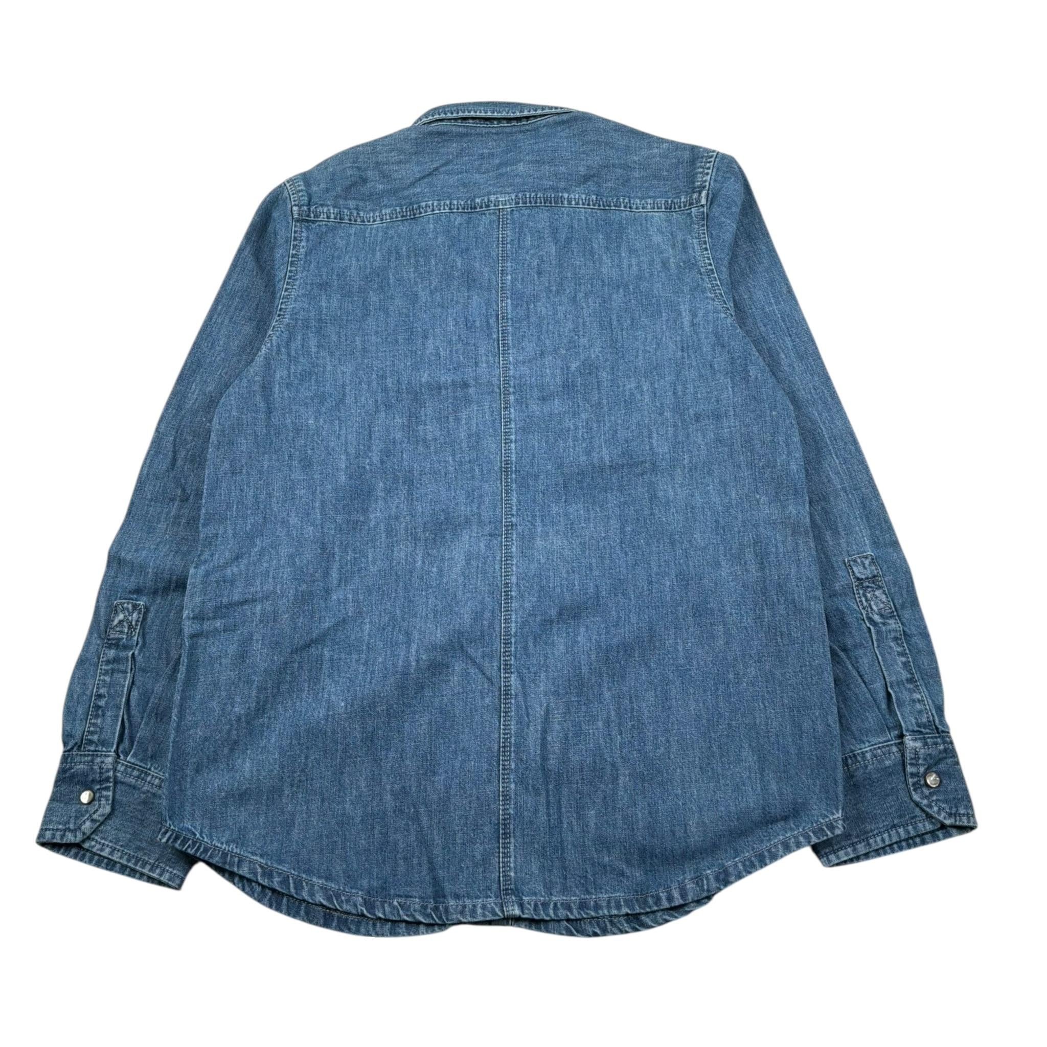 Diesel Camicia Manica Lunga Tinta Unita In Denim per Bambino J00514 BLU DIESEL 