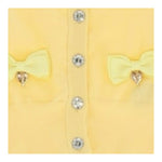 Angel'S Face Cardigan Tinta Unita con Fiocchi per Bambina NICOLETTE GIALLO ANGEL'S FACE 