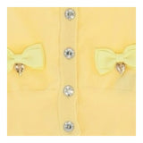 Angel'S Face Cardigan Tinta Unita con Fiocchi per Bambina NICOLETTE GIALLO ANGEL'S FACE 