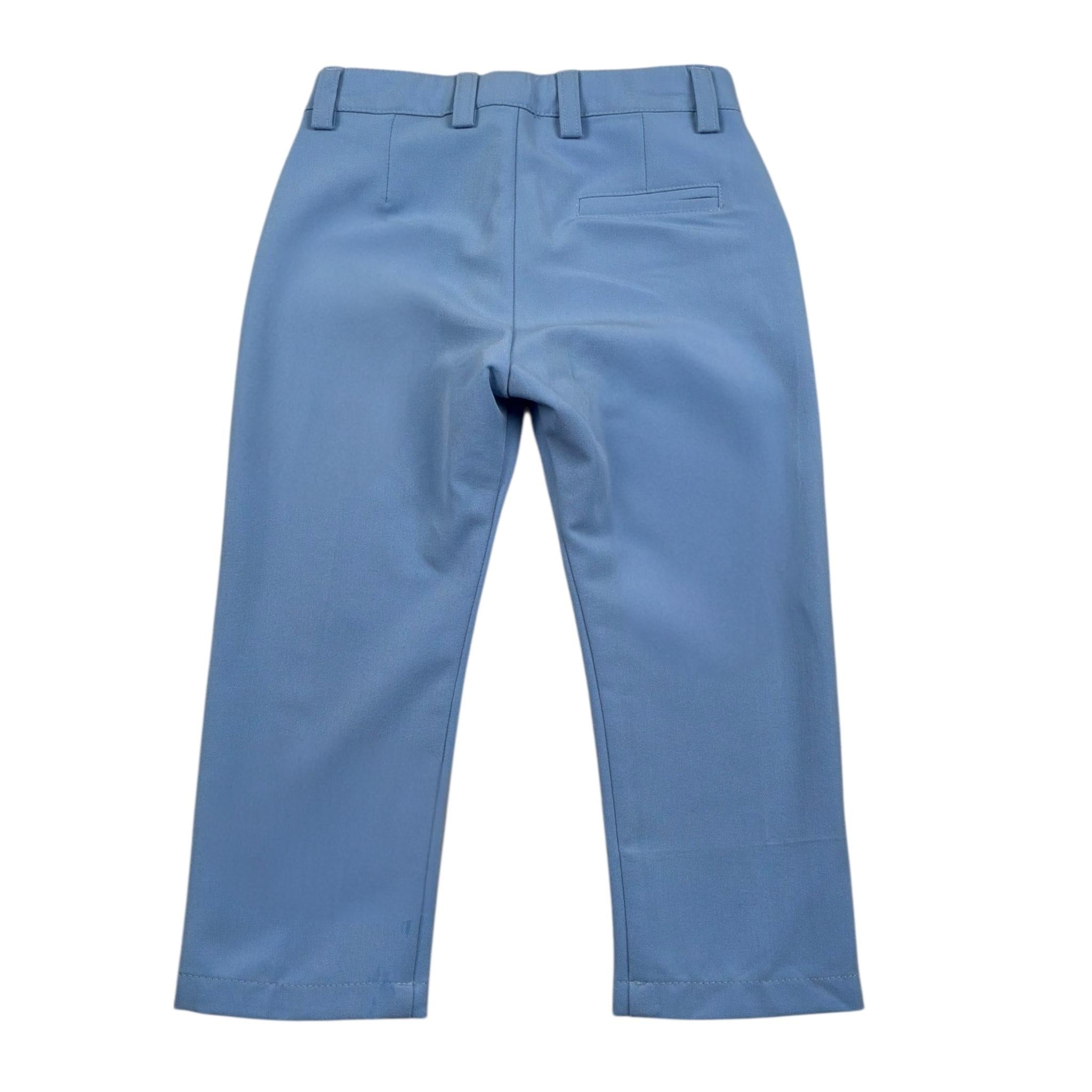 Daniele Alessandrini Pantalone Tinta Unita con Girovita Regolabile per Neonato 1295P010 AZZURRO DANIELE ALESSANDRINI 