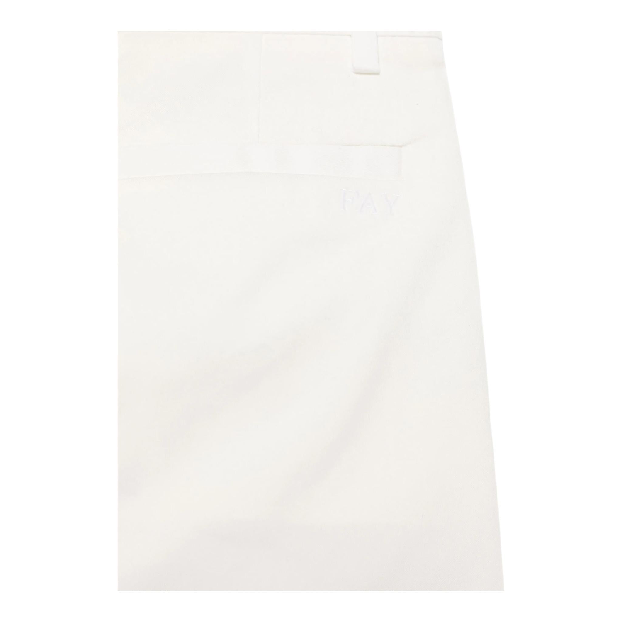 Fay Pantalone Tinta Unita con Girovita Regolabile per Bambino FW6P10X BIANCO FAY 