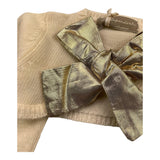 LA STUPENDERIA coprispalle tinta uita con fiocco Panna per Neonata VCSC02500 PANNA LA STUPENDERIA 