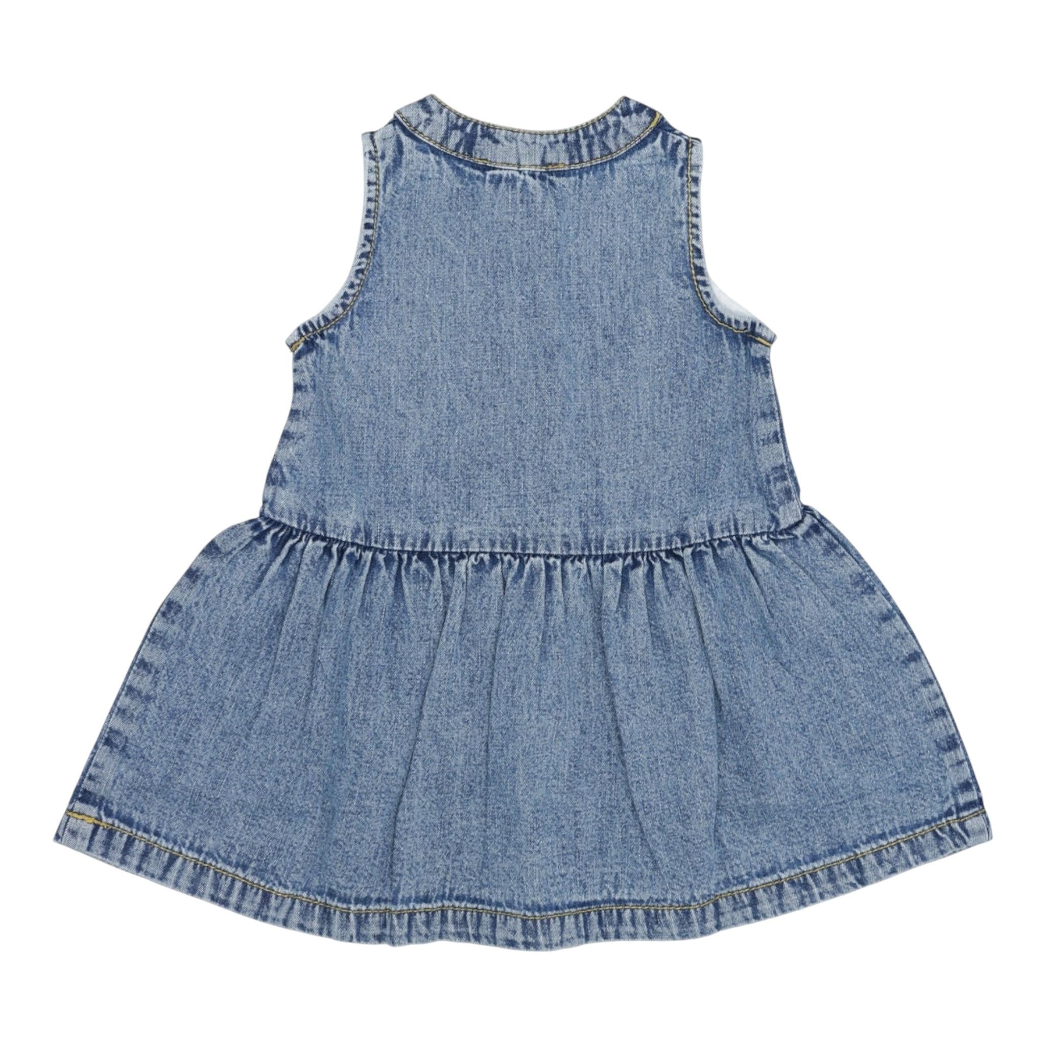 Diesel Abito Giromanica In Denim Tinta Unita per Neonata K00597 BLU DIESEL 