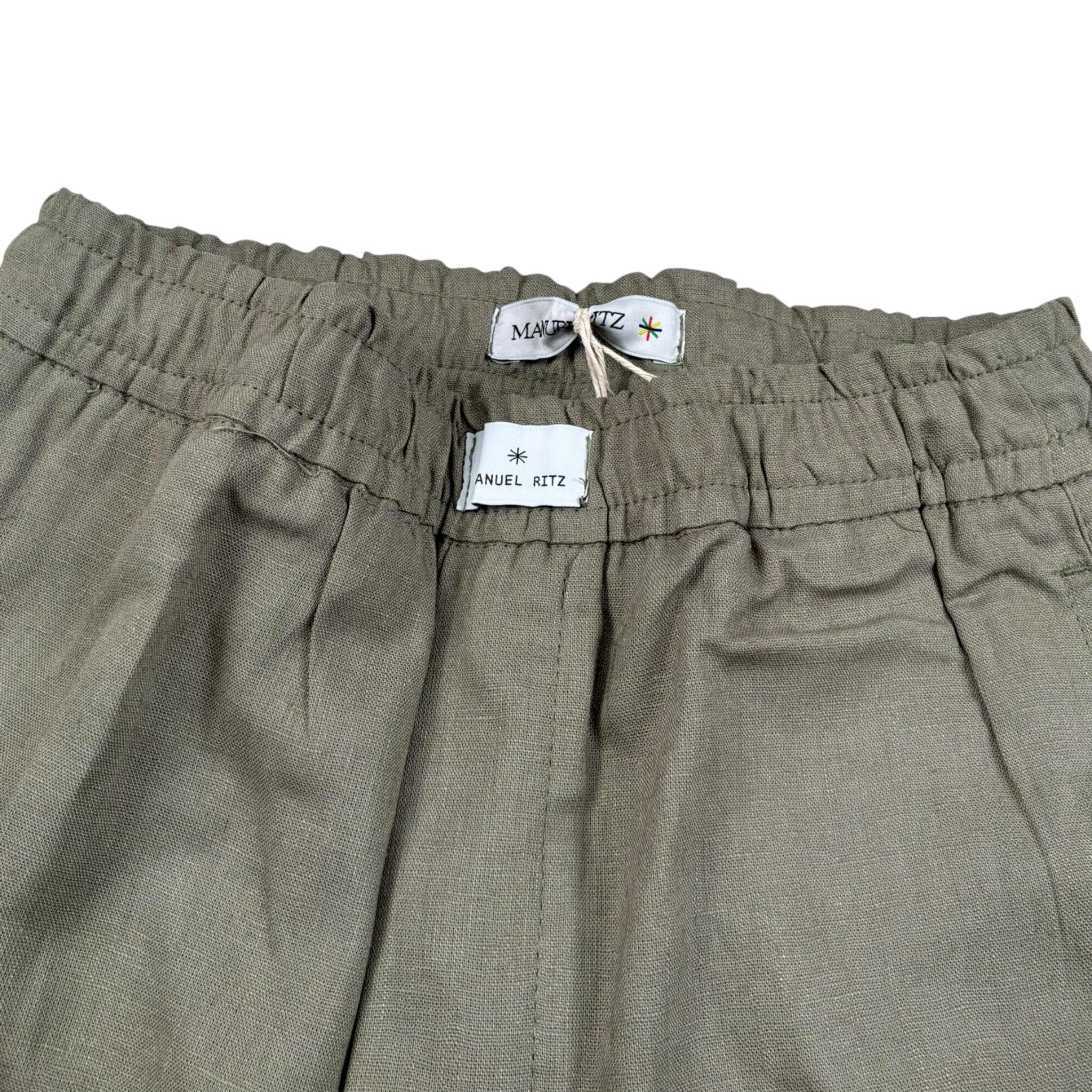 Manuel Ritz Bermuda Tinta Unita con Elastico In Vita per Bambino MR3118X VERDE MANUEL RITZ 