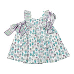 Calamaro Abito Tinta Unita con Stampa per Neonata 21301 BIANCO CALAMARO 