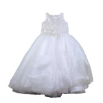 Monnalisa Abito Cerimonia Rinta Unita con Paillettes per Bambina 79390 BIANCO MONNALISA 