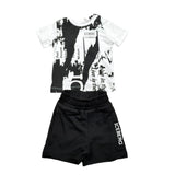 Iceberg Cmpleto 2 Pezzi T-Shirt-Bermuda Bicolore per Neonato CMBICE5101B BIANCO/NERO ICEBERG 