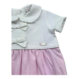 Le Bebe Pagliaccetto Mezza Manica Bicolore per Neonata LBG6300 BIANCO/ROSA LE BEBE 